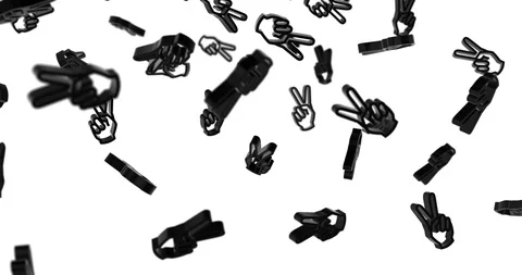 Victory peace sign falling Video stock 102560044