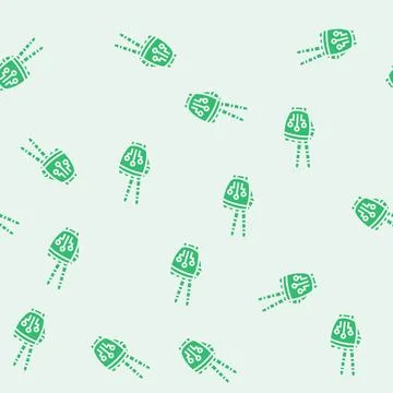 Victory robot hand gesture glyph seamless pattern 스톡 일러스트