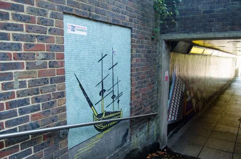 Victory Roundabout underpass, Basingstoke Stock Photos