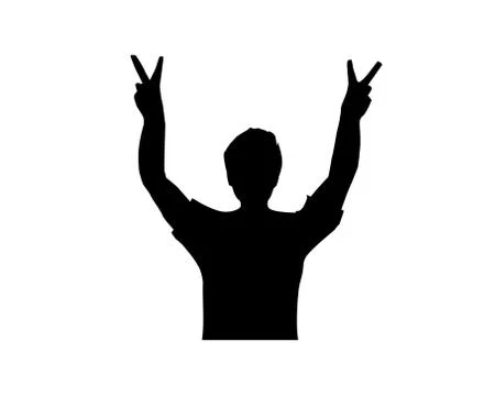 Victory sign Stock Illustration