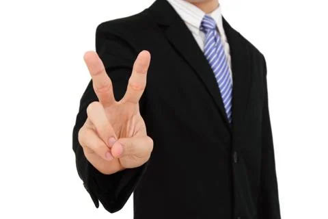 Victory sign Stock Photos