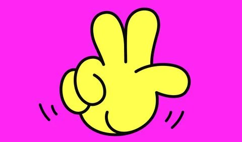 Victory sign for win. Hand gesture for success Illustrazione stock