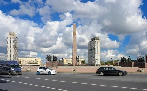 Victory Square in St. Petersburg Stock Photos