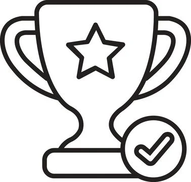Victory Trophy Achievement Icon Stock Illustration