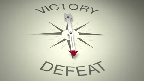 Victory Versus Defeat Arrow 3D Animation Stock Footage 281166564
