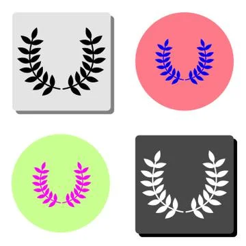 Victory wreath. flat vector icon Stock Illustration