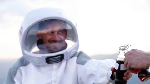 Victory.Happy drink. Stock Footage 110702575