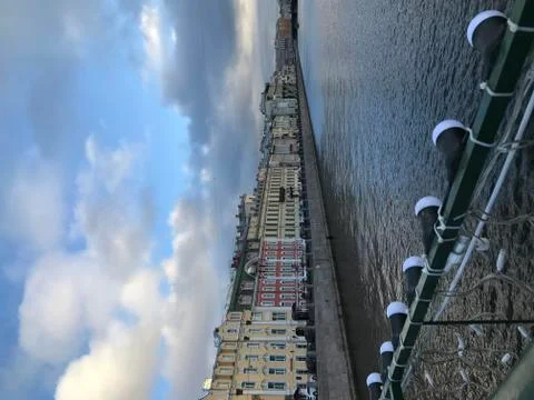 Вид с Питерского моста Stock Photos