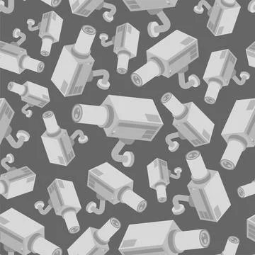 Videcam pattern seamless. Security camera background. Vector texture イラスト素材