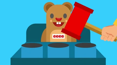 This is a video about the mouse hit, and he won one point and beat the mouse. Stock Footage 217945911