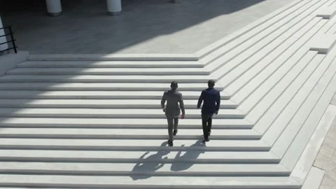 Video from above to business people Stock Video Pond5