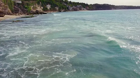 Video above the surface of the waves Stock Footage 263687318