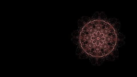 Video of abstract kaleidoscope pattern widening and narrowing in repetition over Stock Footage 121801988