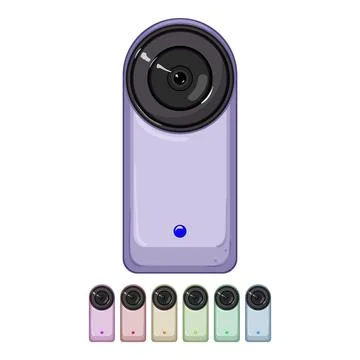 Video action camera cartoon vector graphic Stock Illustration