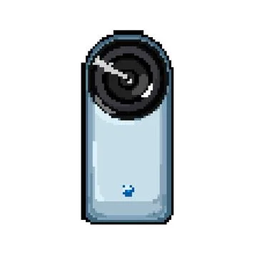 Video action camera pixel art vector illustration 스톡 일러스트