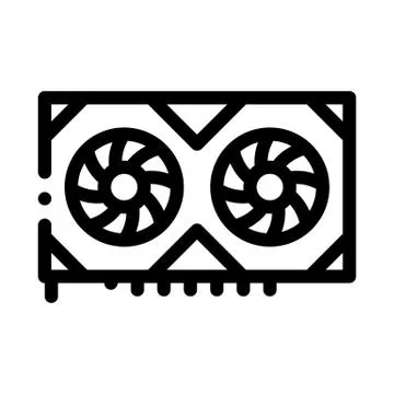 Video adapter black icon vector illustration Stock Illustration