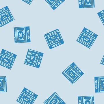 Video advertising glyph seamless pattern Stock Illustration