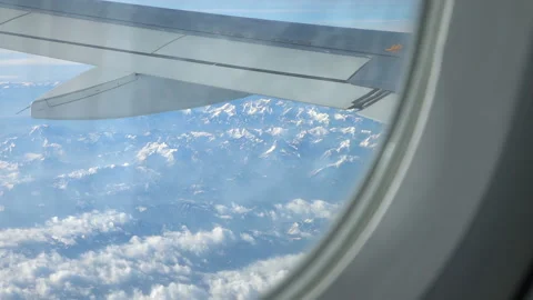 Video of airplane window in real slow motion Stock Footage 86014908