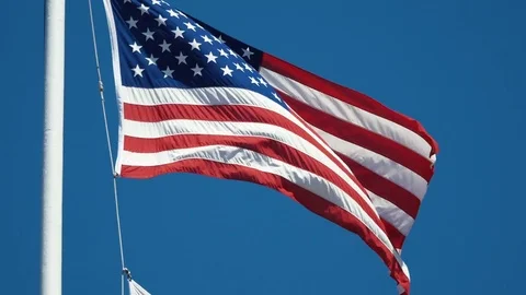 Video of American flag in 4K Stock Footage 79686980