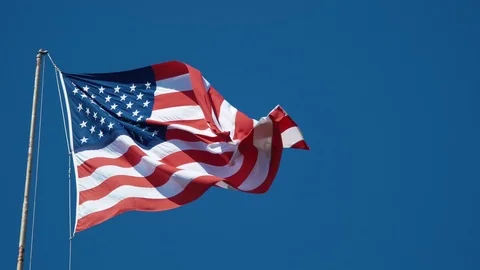 Video of American flag in 4K Stock Footage 79770170