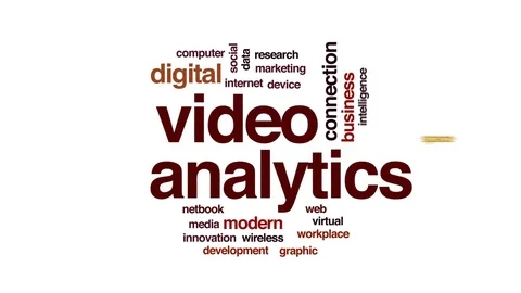 Video analytics animated word cloud, text design animation. Stock Footage 80612642