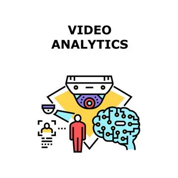 Video analytics icon vector illustration 스톡 일러스트