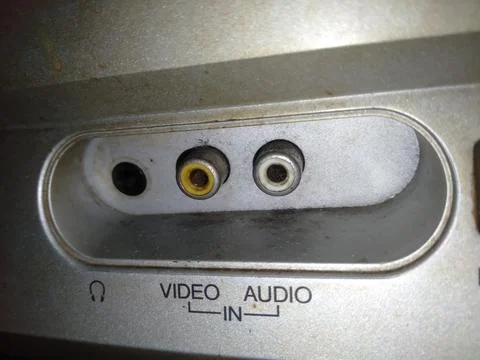 Video and audio plug 스톡 사진