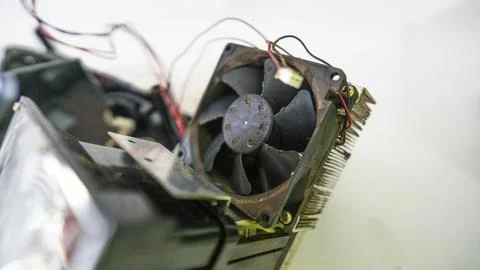 Video and multimedia projector open for maintenance with led lamp Stock-Fotos