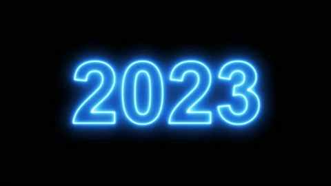 Video animation, abstract neon light with the numbers, represents the new year. Stock Footage 201484569