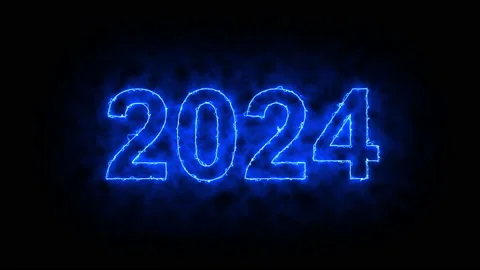 Video animation, abstract neon light with the numbers, represents the new year. Stock Footage 201500019