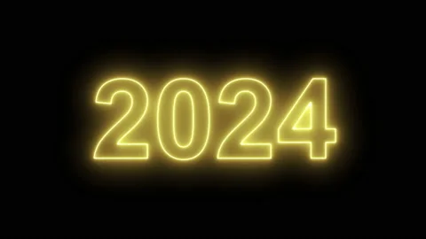 Video animation, abstract neon light with the numbers, represents the new year. Stock Footage 201500027