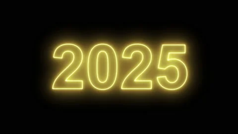 Video animation, abstract neon light with the numbers, represents the new year. Stock Footage 201500028