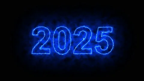 Video animation, abstract neon light with the numbers, represents the new year. 動画素材 201538952