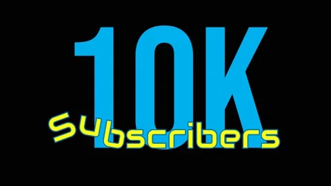 Video animation of achieving 10K Subscribers count. Stock Footage 230928607