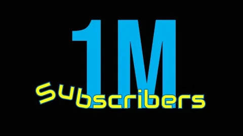 Video animation of achieving 1M Subscribers count. Stock Footage 230928565