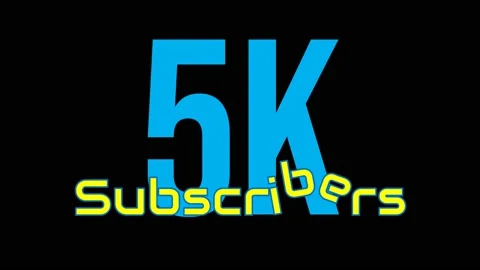 Video animation of achieving 5K Subscribers count Stock Footage 230928616