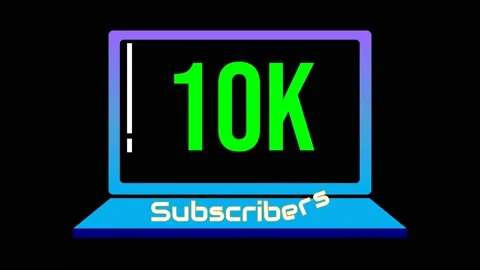 Video animation of achieving subscriber count Stock Footage 230319967