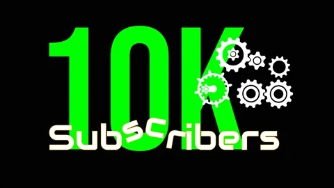 Video animation of achieving subscriber count Stock Footage 230326096