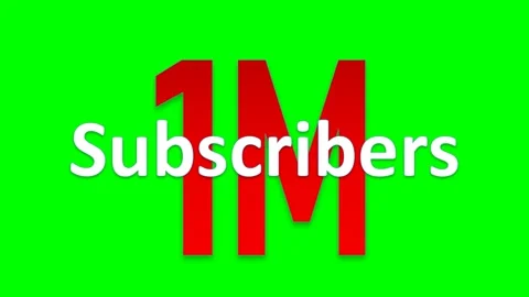 Video animation of achieving subscriber count Stock Footage 230328962