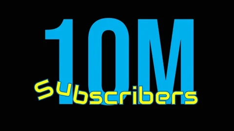 Video animation of achieving subscriber count. 10M Subscribers Stock Footage 230928510