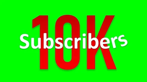 Video animation of achieving subscriber count. 10K Subscribers Stock Footage 232721969