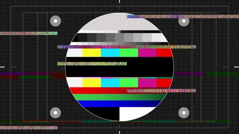 Video animation of an analog test image with interference. Stock Footage 306217449