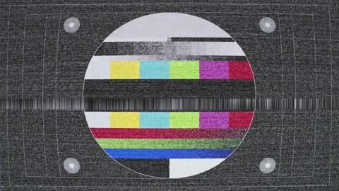 Video animation of an analog test image with interference. Stock Footage 306218259