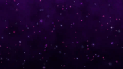 Video animation background with falling stars on purple clouds backdrop. Stock Footage 143843897