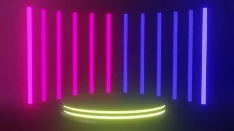Video animation of the background of the glowing bar lights moving behind th Видео 250393909