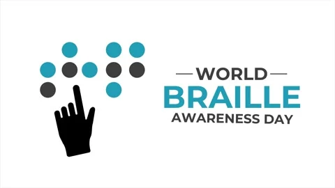 A video animation based on the theme of World Braille Day. Stock Footage 322101551