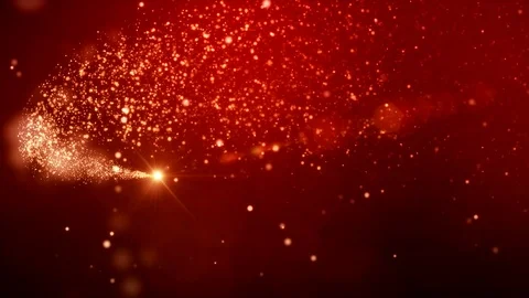 Video animation - christmas golden light shine particles bokeh Stock Footage