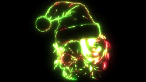 Video animation of Christmas skull Stock Footage 274567924