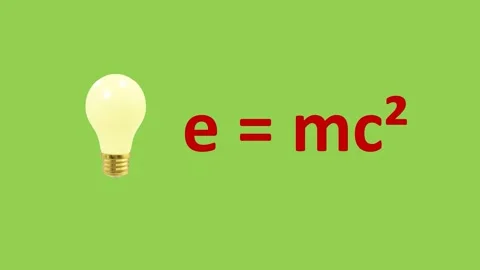Video Animation - Einstein Formula - Relativity Theory - Zooming Bulb - Gre.. Stock Footage 269663904