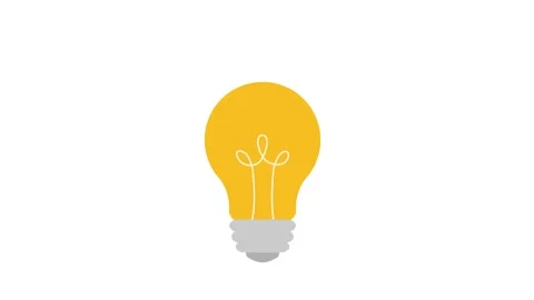 Video animation of flat cartoon glowing light bulb. Concept of energy, succ.. Stock Footage 280552327